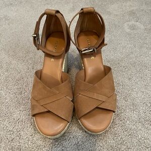 Alex Marie suede wedge sandals size 6. Worn once.